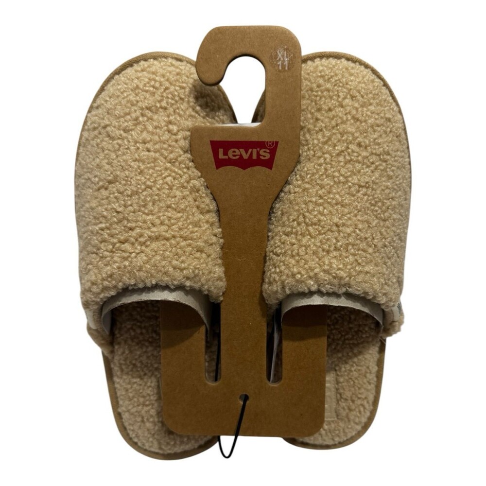 Levi's Women’s Cream Lacy Memory Foam Scuff Slippers Size XL/11